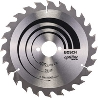 Bosch Kreissägeblatt Optiline Wood, Ø 190mm, 24Z Bohrung 30mm, für Handkreissägen