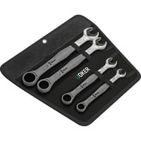 Wera 6000 Joker 4 Set 1 Maul-Ringratschenschlüssel-Satz, 4‑teilig, Schraubenschlüssel mit Haltefunktion