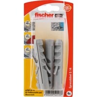 fischer Spreizdübel Dübel S 14 K grau, 4 Stück