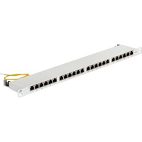 DeLOCK Patchpanel 24P Cat.6 0.5 HE grau