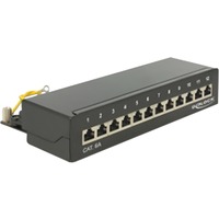 DeLOCK Patchpanel Desktop 12 P Cat.6A schwarz