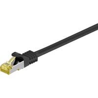 goobay Patchkabel RJ-45 SFTP, mit Cat 7 Rohkabel schwarz, 50cm, 500 MHz