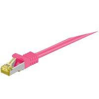 goobay Patchkabel RJ-45 SFTP, mit Cat 7 Rohkabel pink, 7,5 Meter, 500 MHz