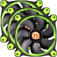 Thermaltake Riing 12 LED Green 3-Fan Pack, Gehäuselüfter grün