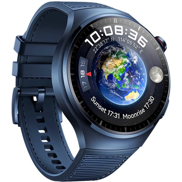 Huawei Watch 4 Pro Smartwatch (Medes-L19W) Fluorelastomer blau, blau, bu, Armband: aus