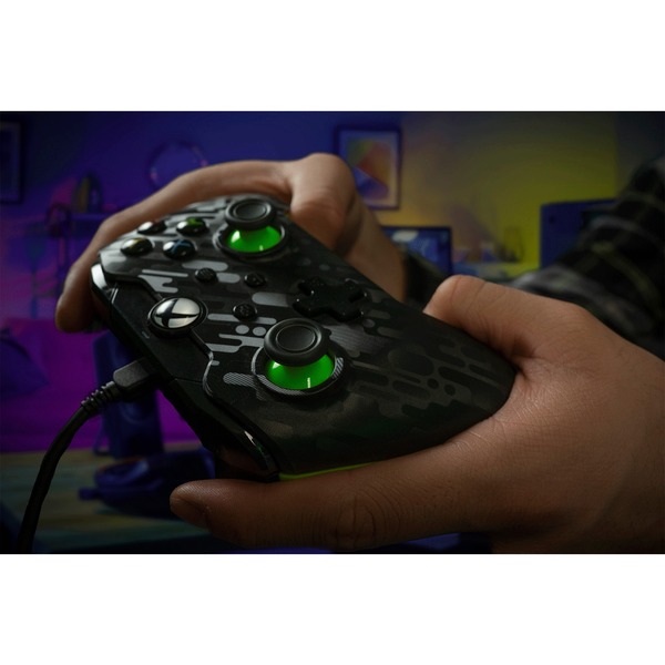 Pdp Wired Controller Neon Carbon Gamepad Anthrazit Grün Für Xbox