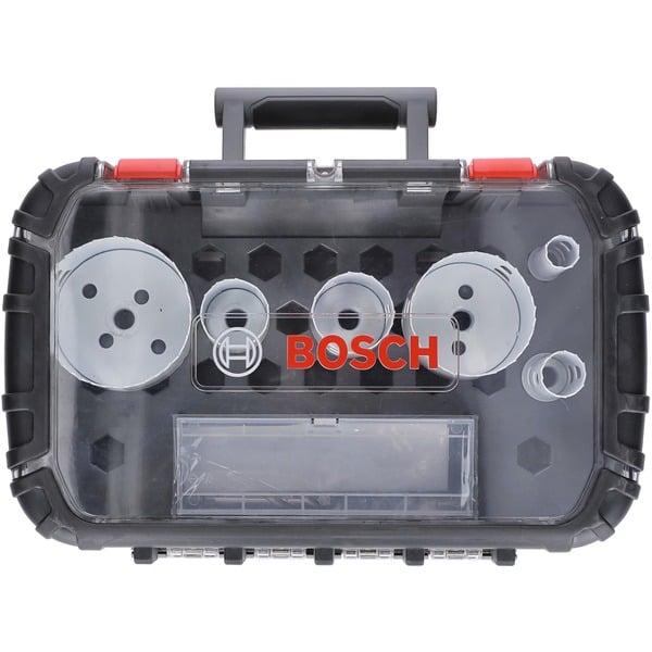 Bosch Professional Change Ø Power Adapter, 19- Koffer mit Metal, Wood for Lochsägen-Set Progressor 83mm, 9-teilig 
