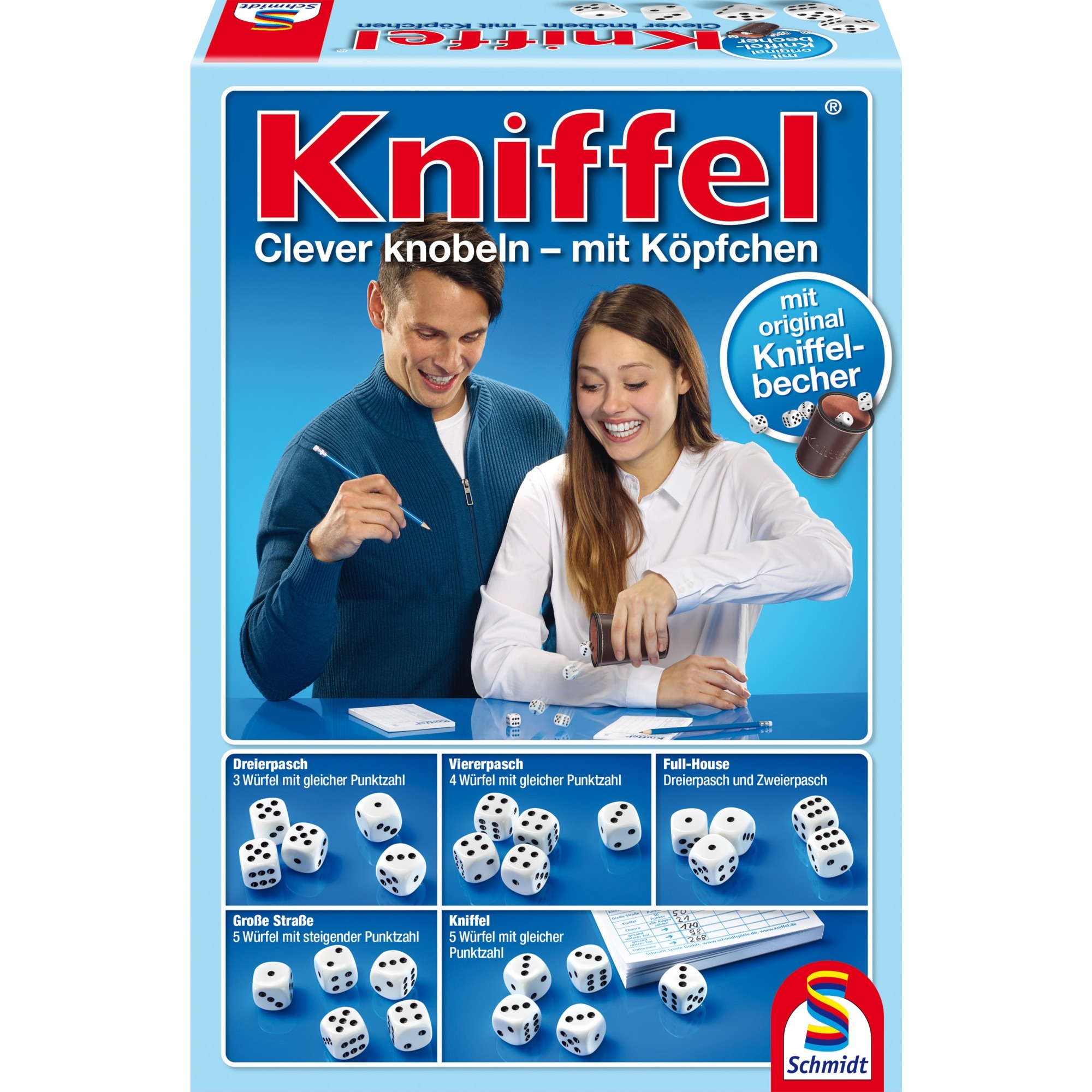 Image of Alternate - Kniffel mit Lederwürfelbecher, Würfelspiel online einkaufen bei Alternate