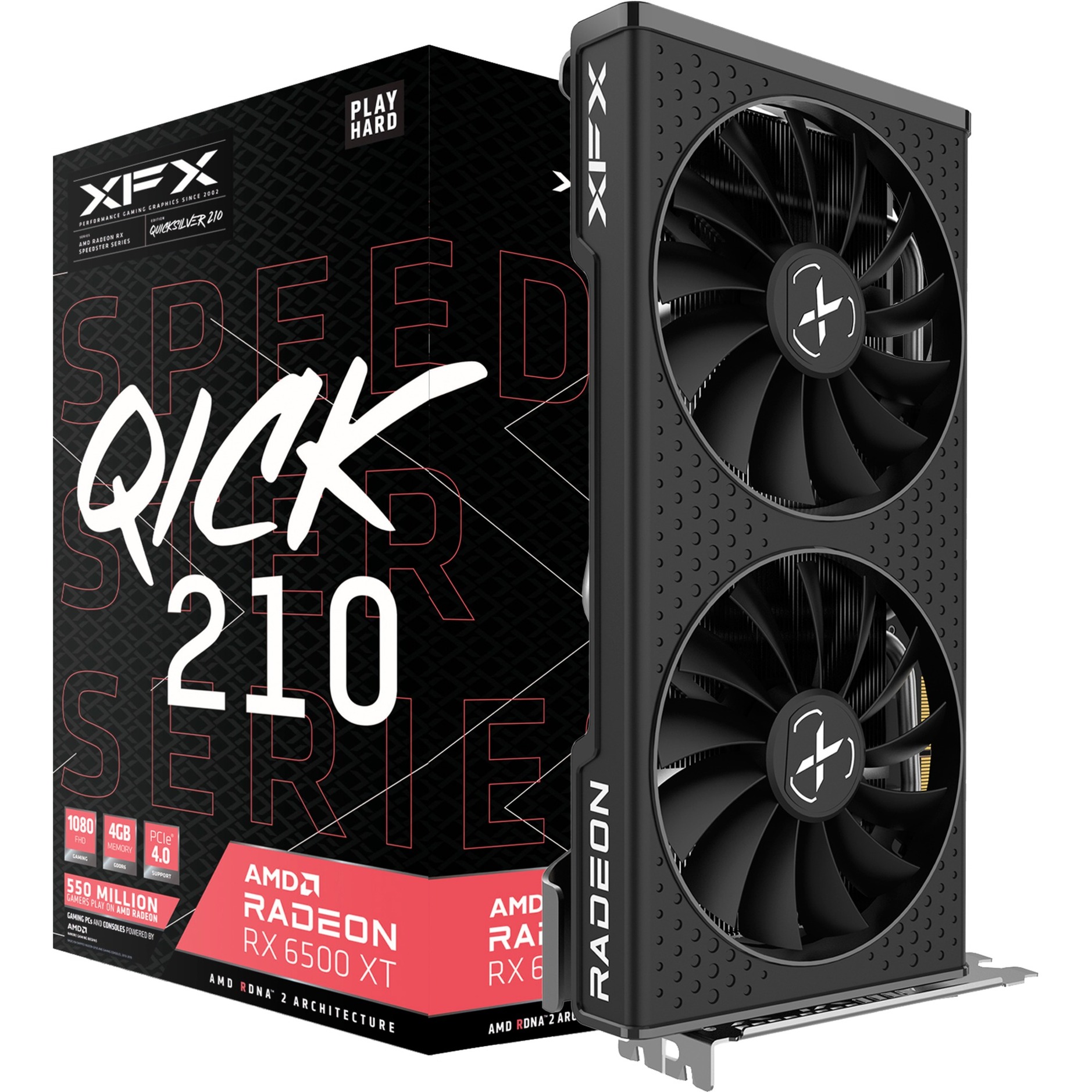 Image of Alternate - Radeon RX 6500 XT QICK 210 BLACK GAMING, Grafikkarte online einkaufen bei Alternate