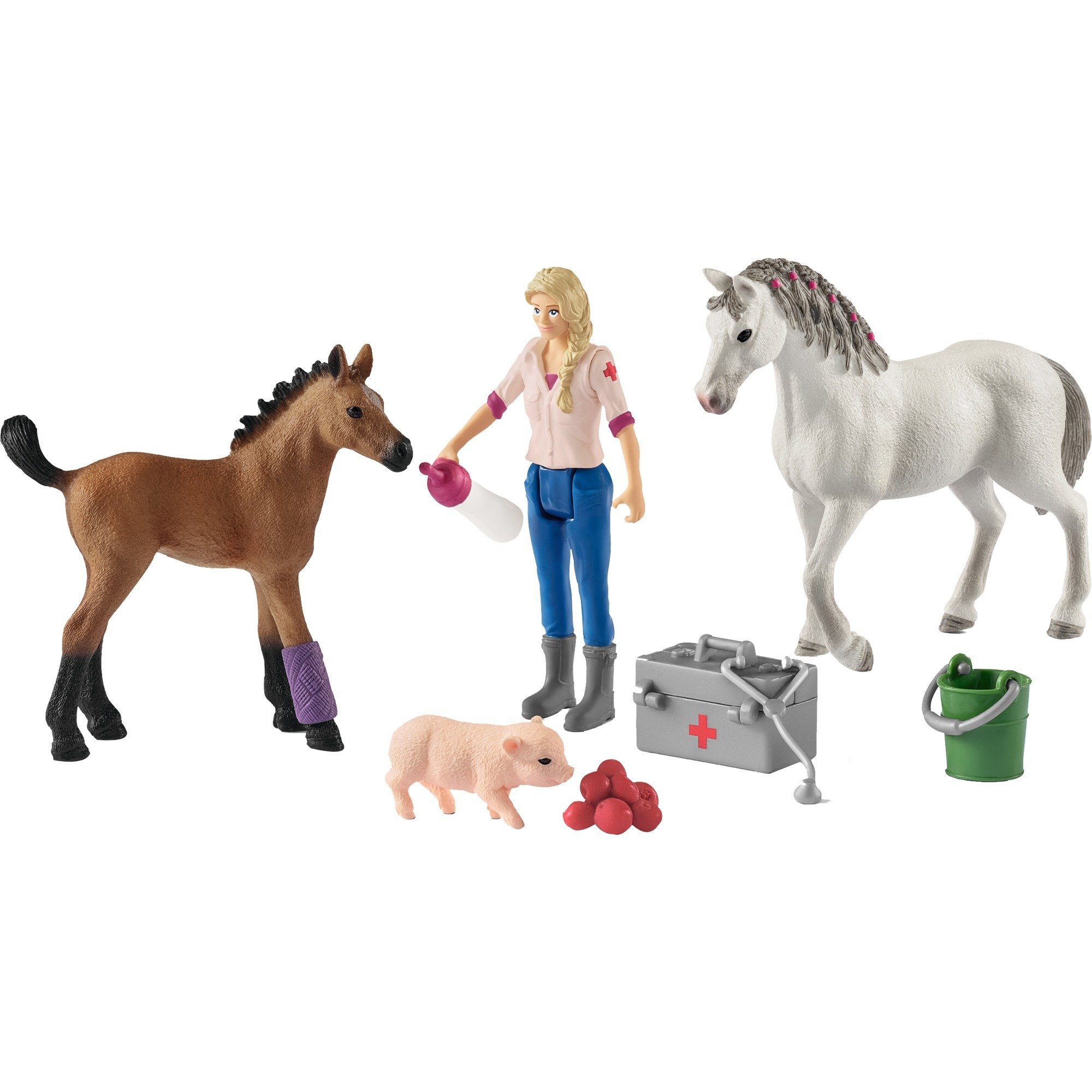 Image of Alternate - Farm World Arztbesuch bei Stute und Fohlen, Spielfigur online einkaufen bei Alternate